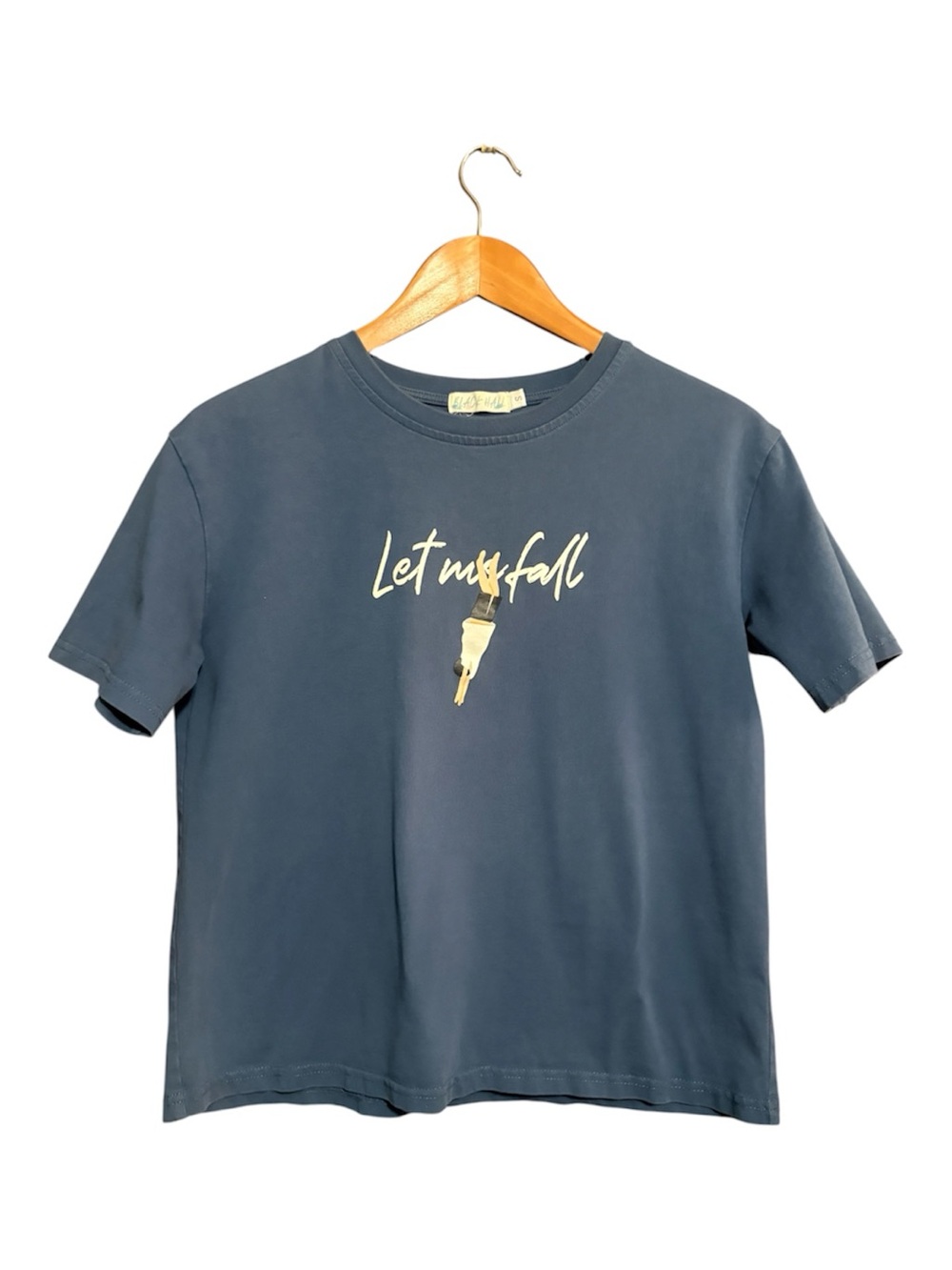 BLACK HALL “Let Me Fall” Graphic Blue Tee